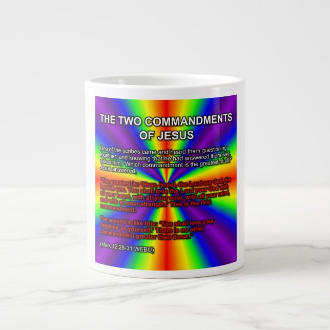 Tasse Les Deux Commandements De Jésus (Devant)