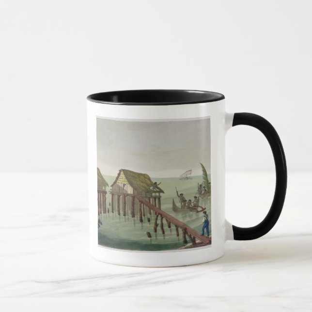 Tasse Les habitations de la tribu de Papu, Rawak, (Droite)