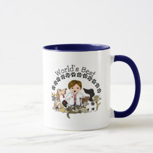 Tasse Les meilleurs cheveux vétérinaires de brun de mâle