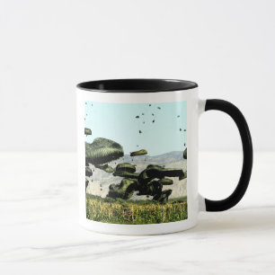 Tasse Les paquets de nourriture et d'eau sont à lanceur