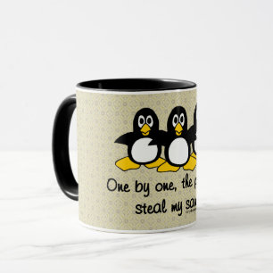 Tasse Les pingouins volent ma santé d'esprit