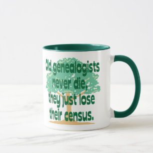 Tasse Les vieux généalogistes ne meurent jamais