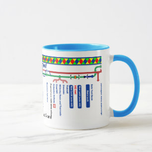 Tasse Les voies navigables BRITANNIQUES de carte