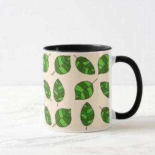 Tasse L'été laisse le motif vert de feuille sur