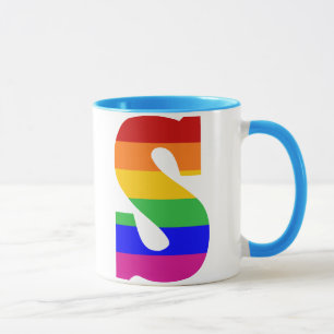 Tasse LETTRE arc-en-ciel S