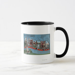 Tasse Lettre (bleue) ScenesAlabama de l'Alabama grande