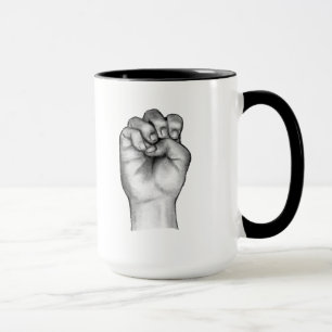 Tasse Lettre E : Langue des signes américaine : Dessin