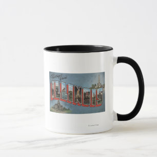 Tasse Lettre ScenesIllinois d'IllinoisLarge