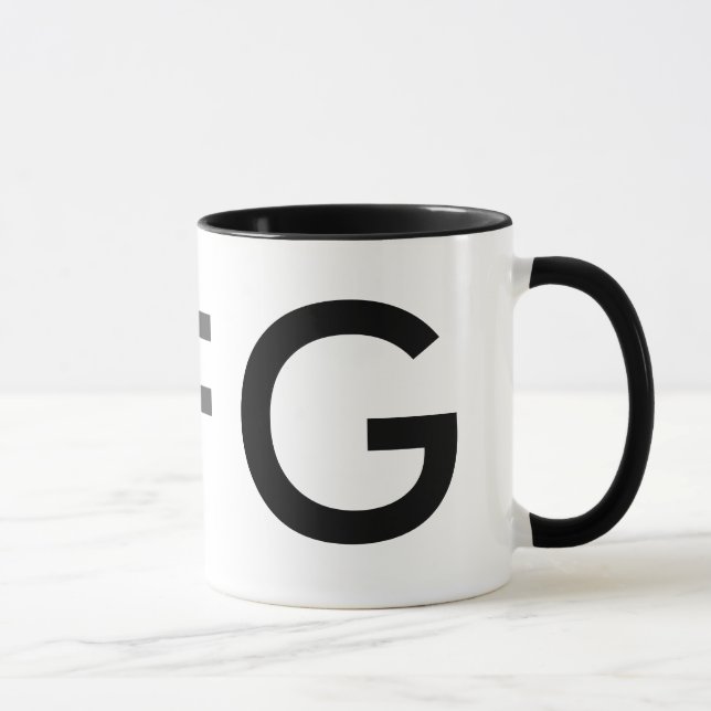 Tasse lettres de nom monographique initiales (Droite)
