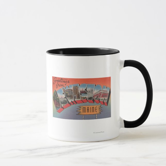 Tasse Lewiston, Maine - Scènes de grandes lettres (Droite)