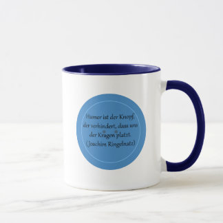 Tasse L'humour est le bouton qui empêche…