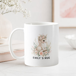 Tasse Licorne de la Forêt Personnalisée avec Nom