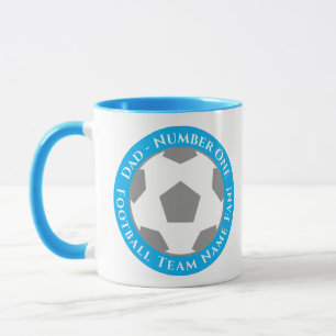 Tasse Light Blue – Papa de football frais et amusa