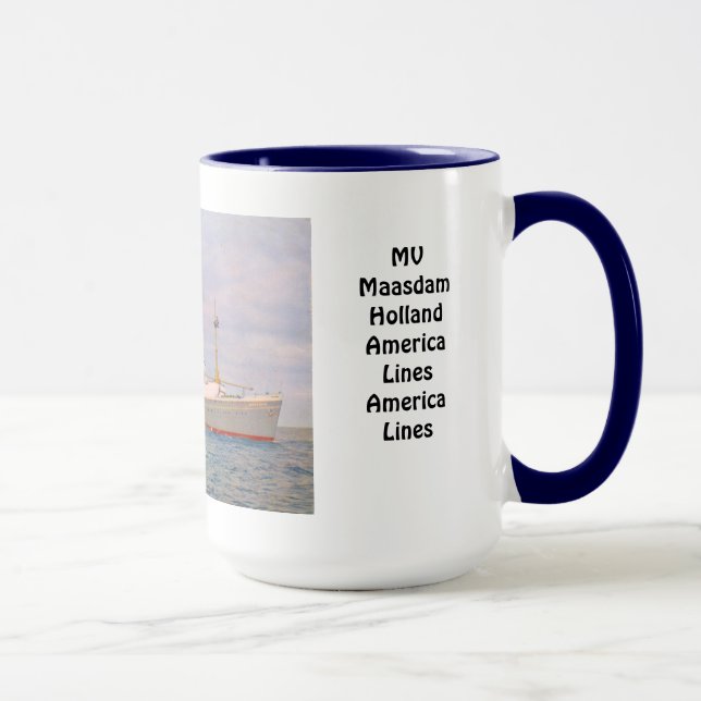 Tasse Lignes de système mv Maasdam Hollande Amérique (Droite)