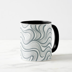 Tasse Lignes Vaguées Abstraites Modernes
