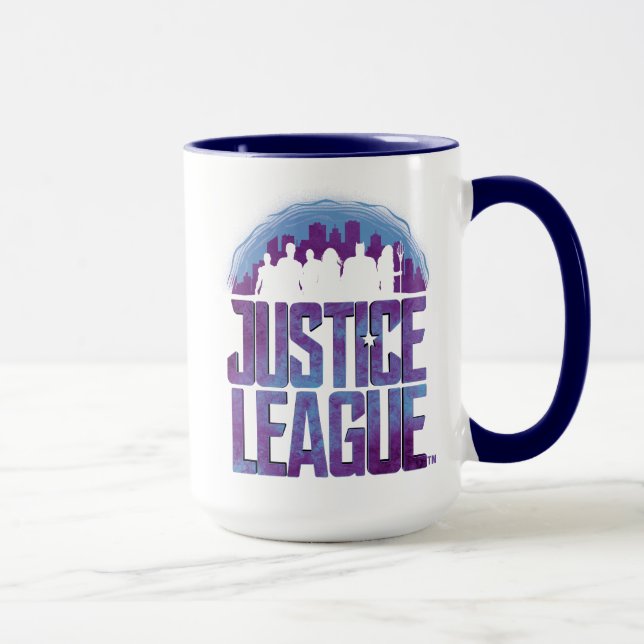 Tasse Ligue de Justice | Justice League City Silhouette (Droite)