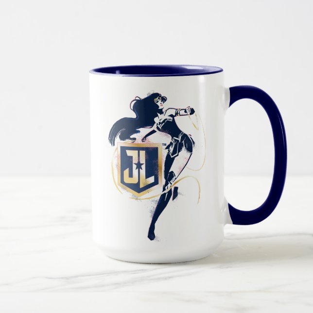 Tasse Ligue de Justice | Wonder Woman & JL Icon Pop Art (Droite)