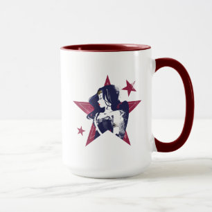 Tasse Ligue de Justice   Wonder Woman & Stars Pop Art