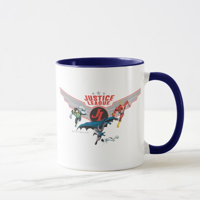 Tasse Ligue de la justice Flying Air Badge and Heroes (Droite)