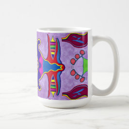 Tasse lila Drache