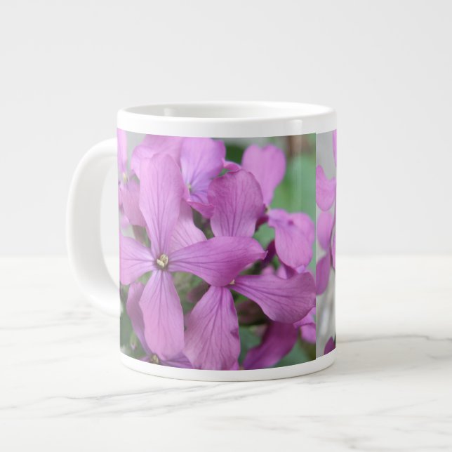Tasse lila Wildblumen (Vorderseite Links)