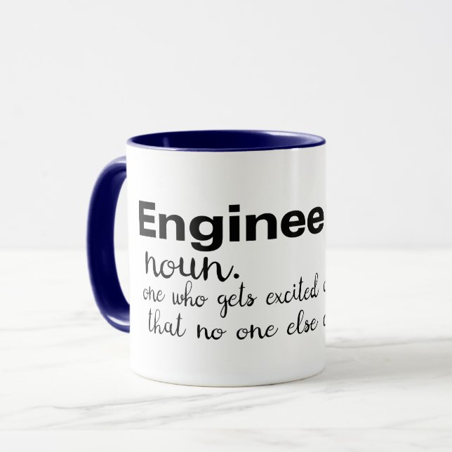 Tasse l'ingénieur obtiennent à calembour excited (Devant gauche)