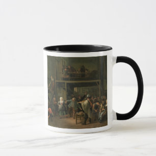 Tasse L'intérieur d'une taverne avec un couple dansant 