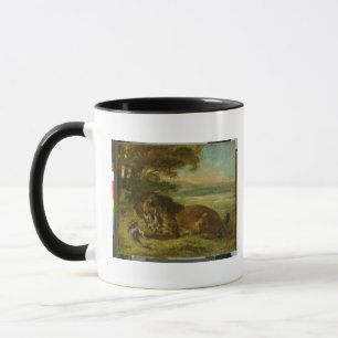 Tasse Lion et alligator, 1863
