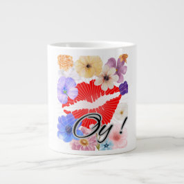 Tasse: Lippen und Blume Jumbo-Tasse