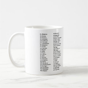 Tasse Liste des 50 États