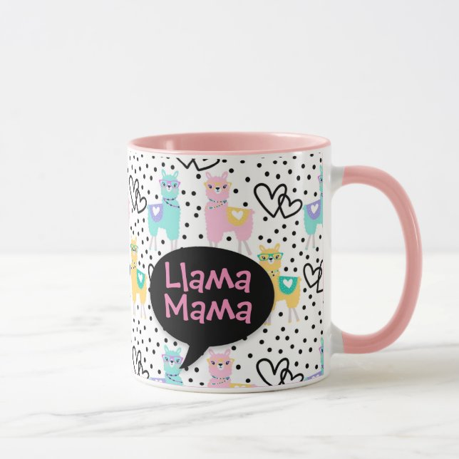Tasse Llama Mama, Mug, fête des mères, cadeau (Droite)