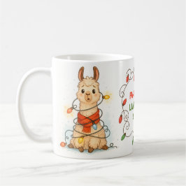 Tasse Llama Noël Lumineuse Drôle
