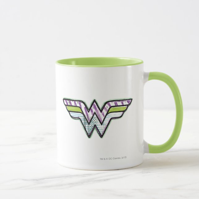 Tasse Logo de croquis couleur Wonder Woman (Droite)