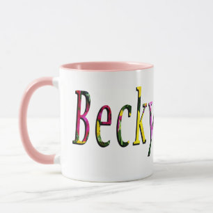 Tasse Logo Floral Becky Name,