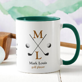 Tasse Logo Monogramme du joueur de golf