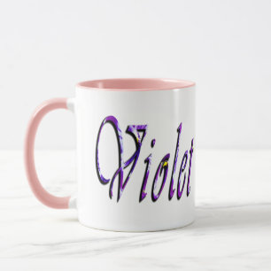 Tasse Logo nommé violet,