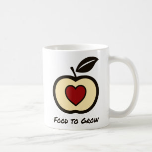 Tasse Logo Rouge & Pomme Noire + Cœur Food to Grow