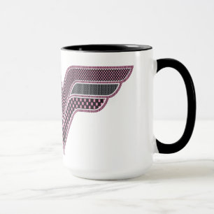Tasse Logo Wonder Woman rose and Black Checker Mesh