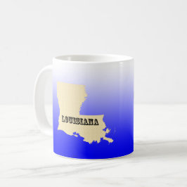Tasse - Louisiana Staat Karte mit der Stadt