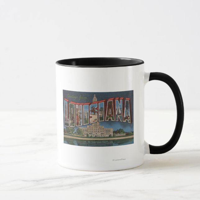 Tasse LouisianeGrandes lettres scènesLouisiane (Droite)