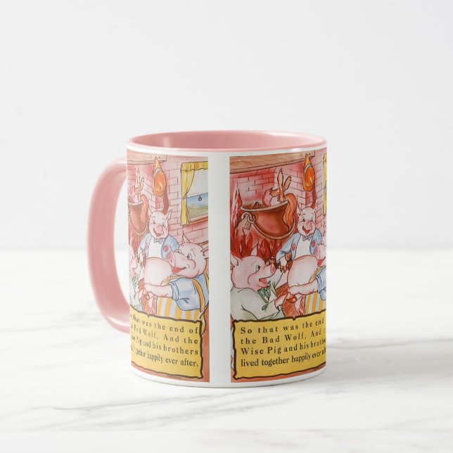 Tasse Loup de Cuisine de trois petits cochons, conte Vin (Devant gauche)