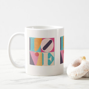 Tasse LOVE d'Art Pop Rétro pour la Saint-Valentin