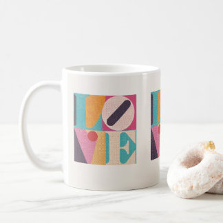 Tasse LOVE d'Art Pop Rétro pour la Saint-Valentin