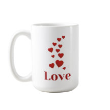 Tasse LOVE mit Herzen.