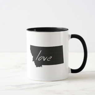 Tasse Love Montana en forme de Montanan noir tableau noi