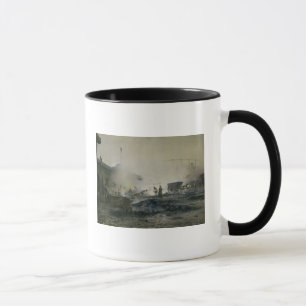 Tasse L'usine de gaz chez Courcelles, 1884