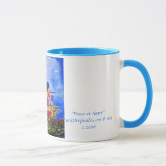 Tasse lyrique à coeur d'originaux "paix"