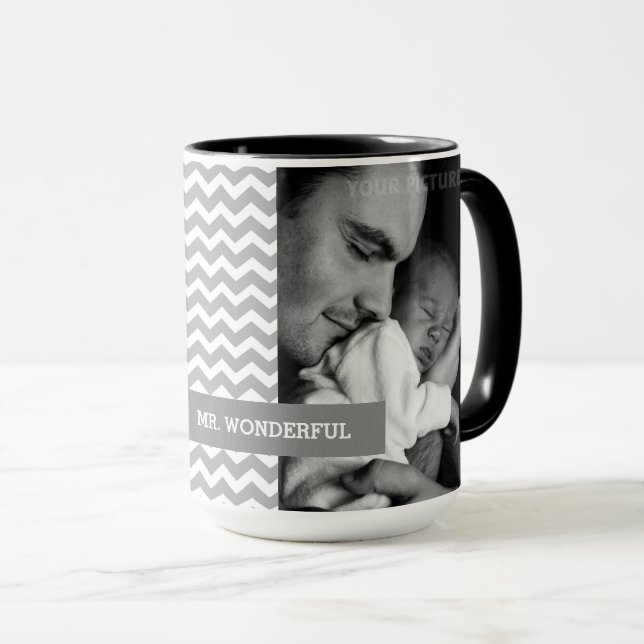 Tasse M. Wonderful. Cadeau de Fête des pères photo perso (Devant droit)