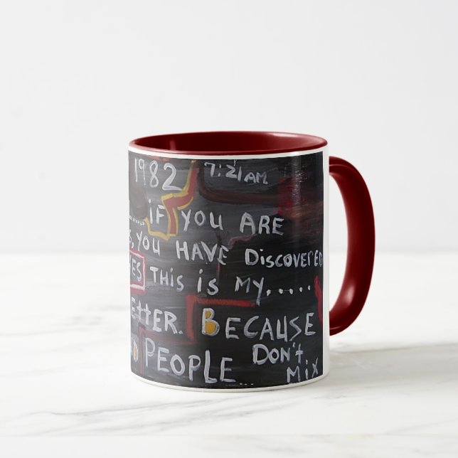 Tasse Ma lettre suicide (Devant droit)