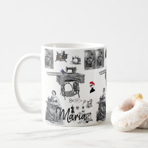 Tasse Machine à Coudre Victorienne